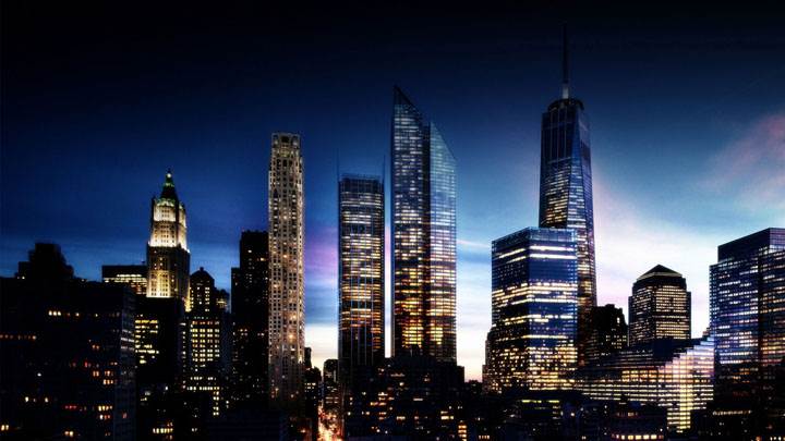 Sunset Cityscape Scene